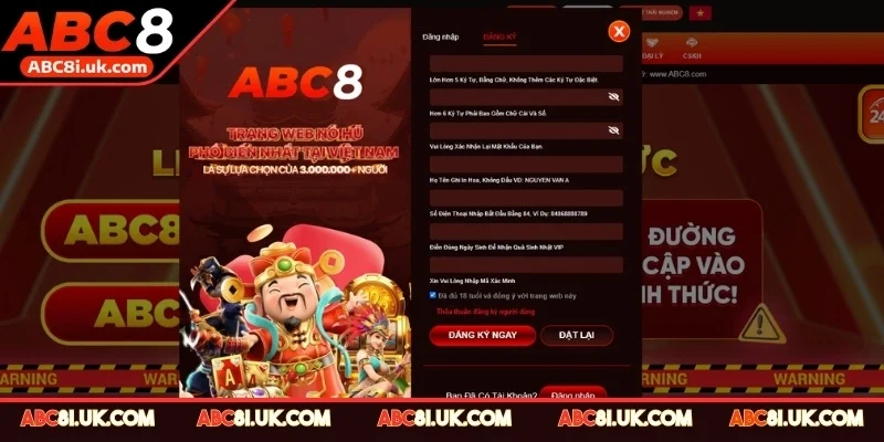 đăng ký ABC8