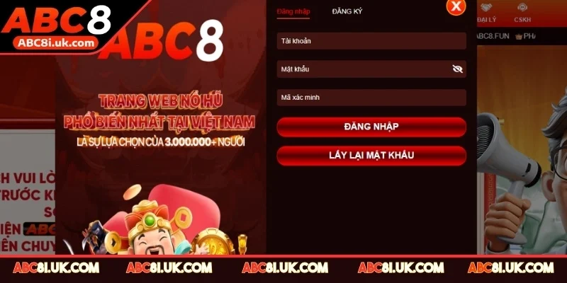 đăng nhập ABC8